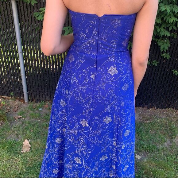 Y2K Royal Blue Prom Gown ,Graduation Fancy party Dress - Picture 6 of 8